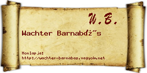 Wachter Barnabás névjegykártya