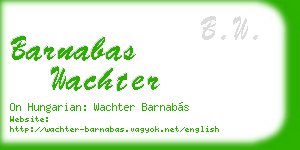 barnabas wachter business card